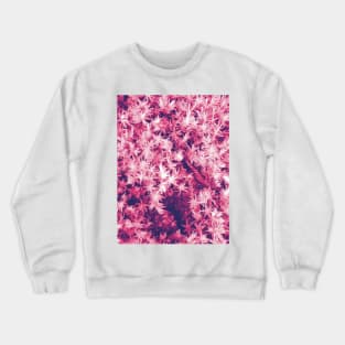 Pink Moss Pattern Crewneck Sweatshirt